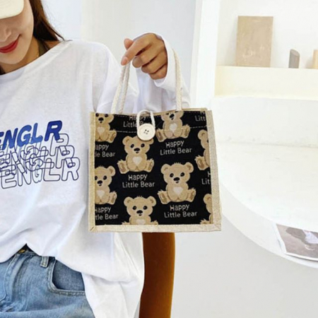 미니캔버스백 곰돌이 가방 텀블러 천소재 노이 데일리 #2