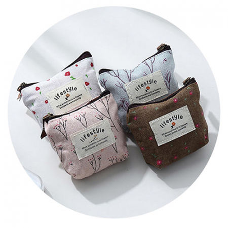 플라워 포켓 동전 지갑 미니 파우치 Y2537 #2