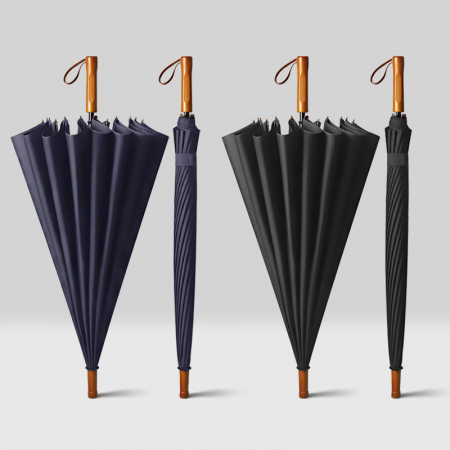 아스본 16K 원터치 자동 장우산 (원목손잡이) #2