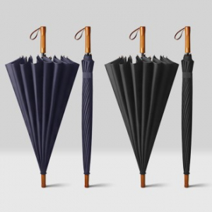 아스본 16K 원터치 자동 장우산 (원목손잡이)