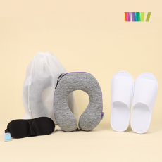 목베개세트B-4종 (달팡목베개+안대+귀마개+슬리퍼)