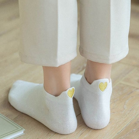 포인트 양말 뒷꿈치 하트 여학생 디자인 삭스 땀흡수 #2