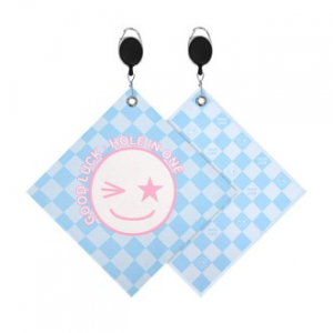 핑크 스마일 극세사 골프타올