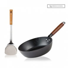 노르디쿡 IH 무쇠팬 28cm+뒤집개 세트