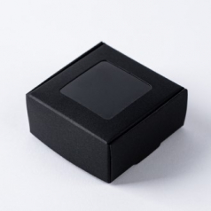 인기박스 투명창 선물상자 블랙, 가로6.5-9.5cm