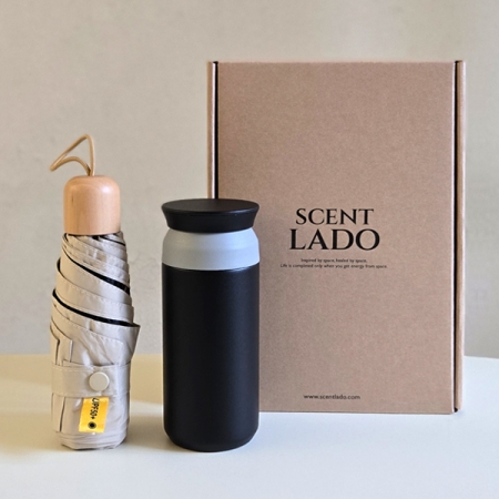 센트라도 캡슐우드 5단 우양산 +포인트 텀블러 세트 #2