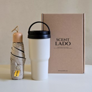 센트라도 캡슐우드 5단 우양산 +라운드 핸들 텀블러 세트