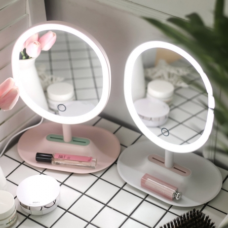 코비 LED 조명거울 화장거울 메이크업 화장대 스탠드 탁상 거울 후면 5배 확대경 OLZ1000 #4