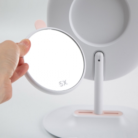 코비 LED 조명거울 화장거울 메이크업 화장대 스탠드 탁상 거울 후면 5배 확대경 OLZ1000 #3