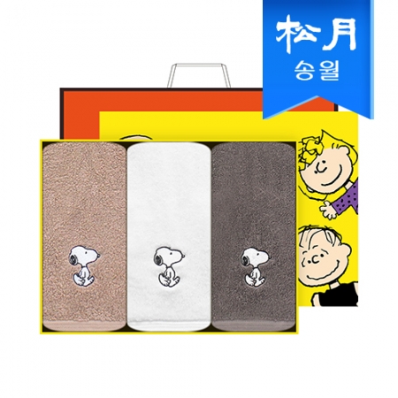 송월타올 스누피 리버 3매 선물세트 쇼핑백 기념수건 답례품 #2