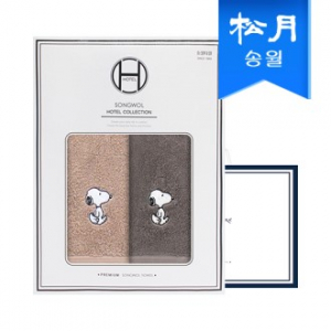 송월타올 스누피 리버 2매 선물세트 쇼핑백 기념수건 답례품