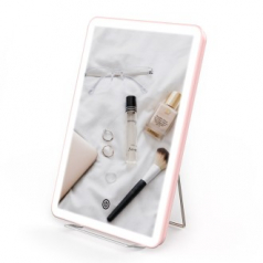 코비 SL6 LED 조명 메이크업 화장대 스탠드 탁상 거울 핑크