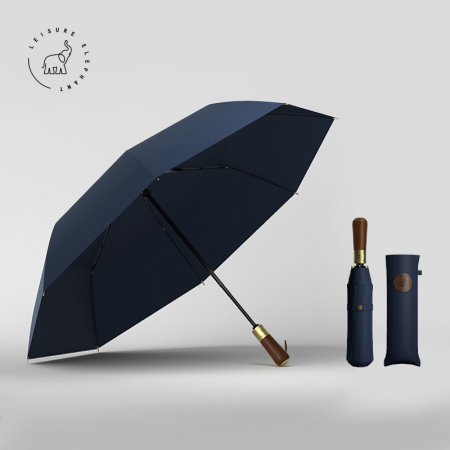 레저 엘리펀트 우드 핸들 원터치 3단 완전 자동우산 #7