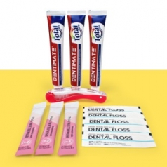 크리오 덴티메이트치약 3개 + 니치 접이식칫솔 + 2080 퓨어가글 5개 + 일회용치실 5개 + 지퍼백