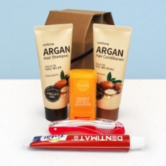 나드 썬스틱 + 과일나라 아르간 샴푸+컨디셔너 + 크리오 치약 + 고급접이식칫솔