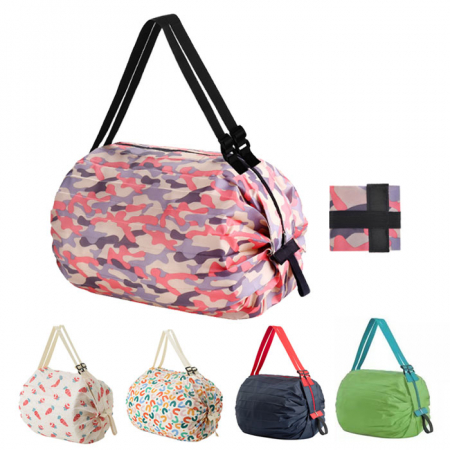 B185 포카 접이식 바쿠백 시장가방 쇼핑백 장바구니 인쇄 #2