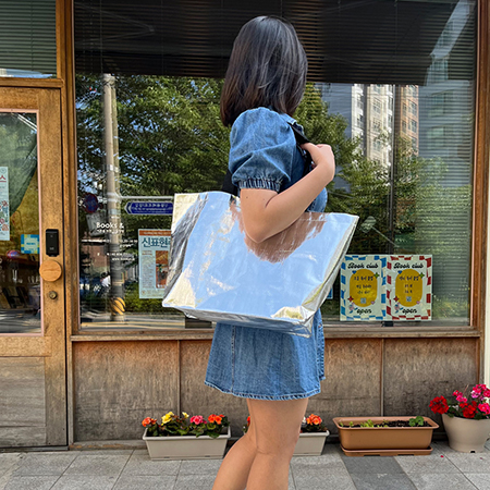 은색 타포린가방 중형 #3