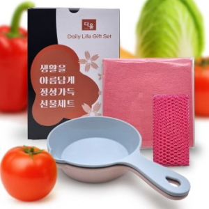 다올 기프트세트 정성1호 (항균앞접시 2P+망사수세미+무형광칼라행주) 실속형 주방선물세트