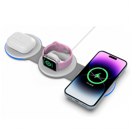 UM2 에어팟 워치 아이폰 맥세이프 올인원 폴딩 고속 무선 충전기 거치대 A3in1W #2