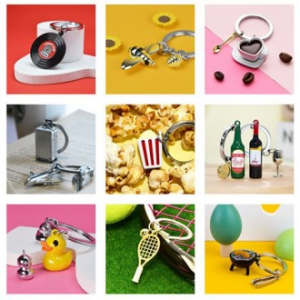 빅인 미니어쳐 큐티 캐릭터 메탈 키링