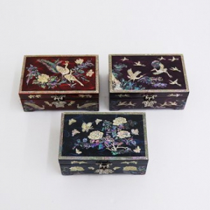 아름누리 한지1단 자개보석함 3종