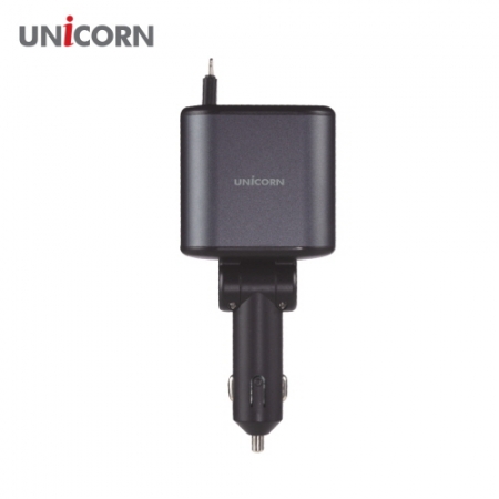 유니콘 4in1 릴타입 차량용 시거잭 멀티 고속충전기 LED 화면 빔프로젝션 CP-500D #2