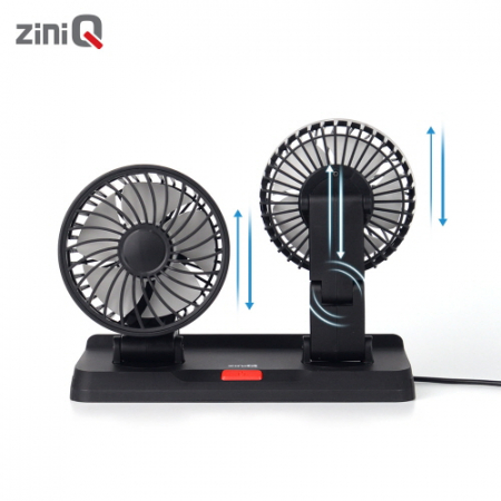 지니큐 차량용 5엽날개 360도 풍향조절 듀얼 선풍기 FC-250A #7