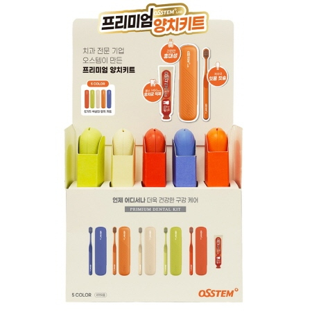 오스템 프리미엄 치약칫솔세트 불소1450ppm 충치케어치약 40g 저자극 칫솔 #4