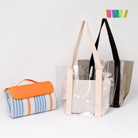 스트라이프 피크닉매트+비치백 세트 #2