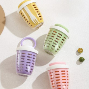 바스켓 휴대용 과일컵 도시락통 밀프랩 샐러드통 후르츠팟