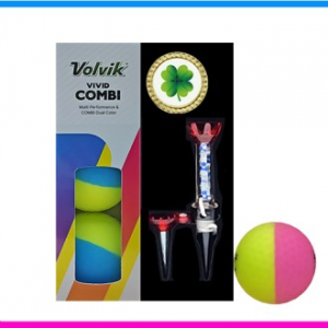 볼빅 비비드 콤비 3구 볼마커 자석티세트 (3pc) 볼빅 반반 골프공 볼빅 골프공 3구 비비드 3구