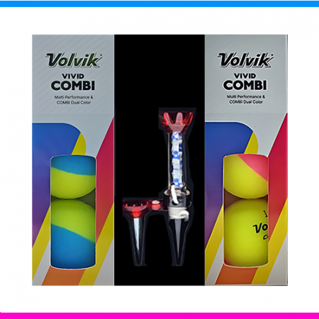 볼빅 비비드 콤비 6구 자석티세트 (3pc) 볼빅 반반 골프공 볼빅 골프공 6구 비비드 6구 #2