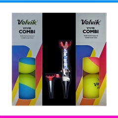 볼빅 비비드 콤비 6구 자석티세트 (3pc) 볼빅 반반 골프공 볼빅 골프공 6구 비비드 6구