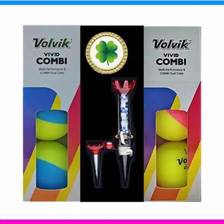 볼빅 비비드 콤비 6구 볼마커 자석티세트 (3pc) 볼빅 반반 골프공 볼빅 골프공 6구 비비드 6구 #2