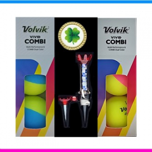 볼빅 비비드 콤비 6구 볼마커 자석티세트 (3pc) 볼빅 반반 골프공 볼빅 골프공 6구 비비드 6구