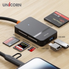 유니콘 C+A타입 USB3.2 Gen1 6in1 멀티카드리더기 듀얼컨넥터 XC-6000M
