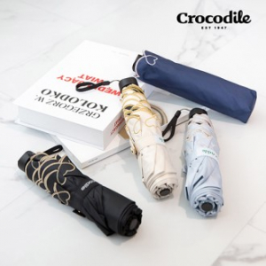 크로커다일 3단 슬림 하트포인트자수 암막 우양산