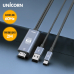 작은이미지: 유니콘 USB C타입 to HDMI 4K 60Hz 미러링케이블 스마트폰 동시충전 TM-MHL-9600C #4