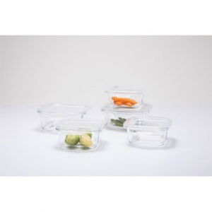 바이마르 클레어 내열유리용기 정사각 5종세트