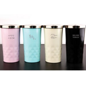 오름 제이 이중스텐 빨대 텀블러