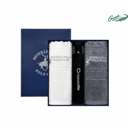 크로커다일 3단자동우산과 타올(2P)세트 C #2