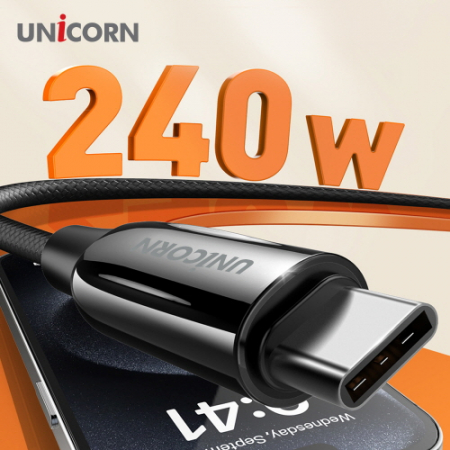 유니콘 USB C to C타입 240W 초고속 충전 데이터 케이블 PLC-1M240W #3