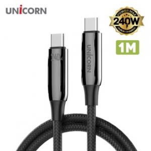 유니콘 USB C to C타입 240W 초고속 충전 데이터 케이블 PLC-1M240W