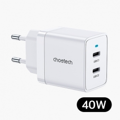 CHOETECH C타입 듀얼 GaN PD 40W 충전기 Q5006