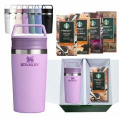 스탠리 카페투고 트래블머그 라일락 스타벅스 비아커피 선물세트