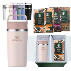 스탠리 카페투고 트래블머그 로즈쿼츠 스타벅스 비아커피 선물세트