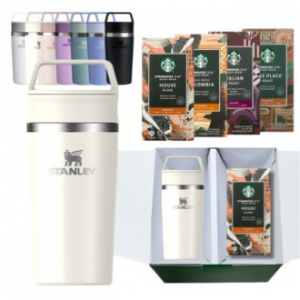 스탠리 카페투고 트래블머그 크림글로스 스타벅스 비아커피 선물세트