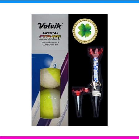 볼빅 크리스탈 콤비 3구 볼마커 자석티세트 (3pc) 볼빅 반반 골프공 크리스탈 골프공 #2