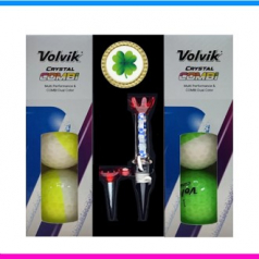 볼빅 크리스탈 콤비 6구 볼마커 자석티세트 (3pc) 볼빅 반반 골프공  크리스탈 골프공