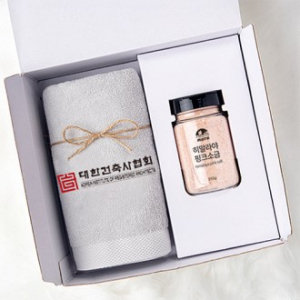 수건 소금 세트 30수 170g